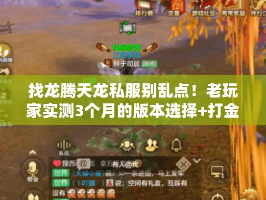 找龙腾天龙私服别乱点!老玩家实测3个月的版本选择+打金攻略全公开 找龙腾天龙私服别乱点!老玩家实测3个月的版本选择+打金攻略全公开