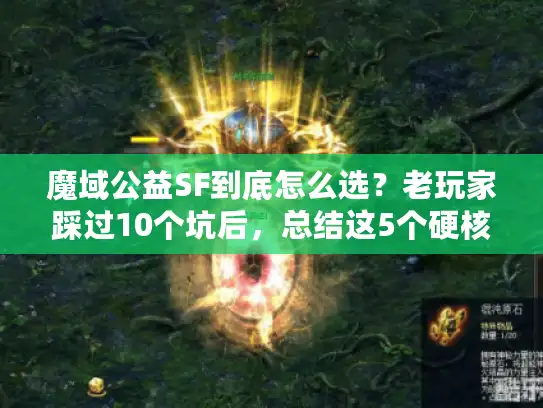 魔域公益SF到底怎么选？老玩家踩过10个坑后，总结这5个硬核标准