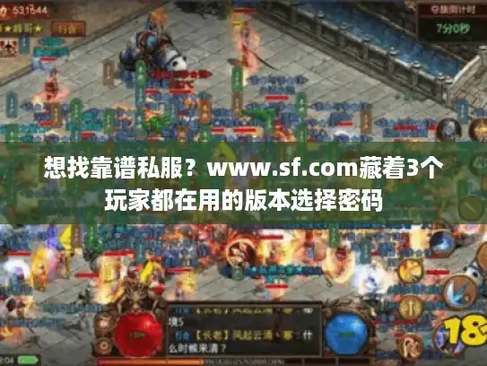 想找靠谱私服？www.sf.com藏着3个玩家都在用的版本选择密码