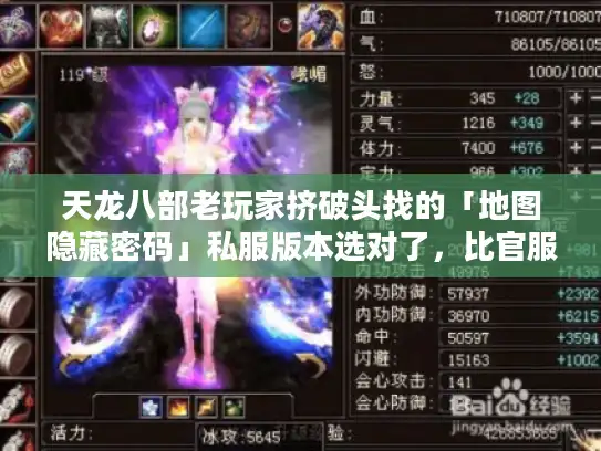 天龙八部老玩家挤破头找的「地图隐藏密码」私服版本选对了，比官服还爽？