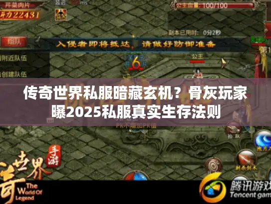 传奇世界私服暗藏玄机?骨灰玩家曝2025私服真实生存法则 传奇世界私服暗藏玄机?骨灰玩家曝2025私服真实生存法则