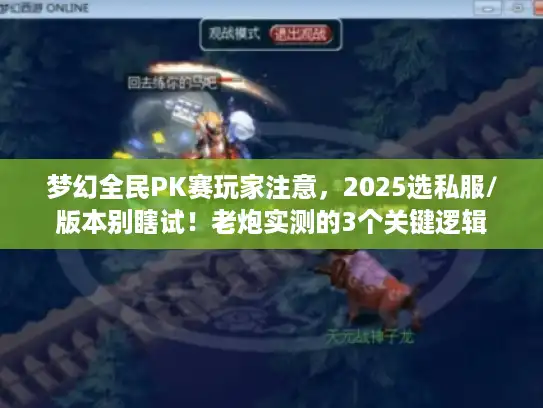 梦幻全民PK赛玩家注意，2025选私服/版本别瞎试！老炮实测的3个关键逻辑