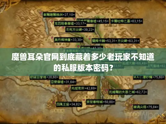 魔兽耳朵官网到底藏着多少老玩家不知道的私服版本密码？