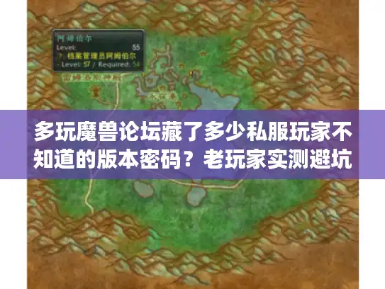 多玩魔兽论坛藏了多少私服玩家不知道的版本密码？老玩家实测避坑全攻略