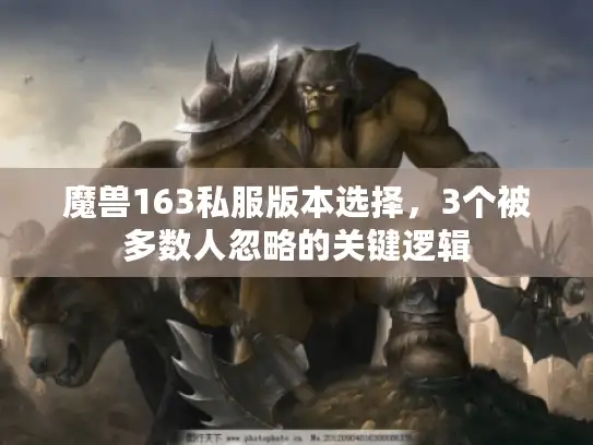 魔兽163私服版本选择，3个被多数人忽略的关键逻辑