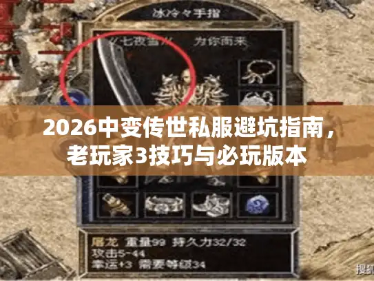 2026中变传世私服避坑指南，老玩家3技巧与必玩版本