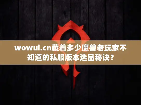 wowui.cn藏着多少魔兽老玩家不知道的私服版本选品秘诀？
