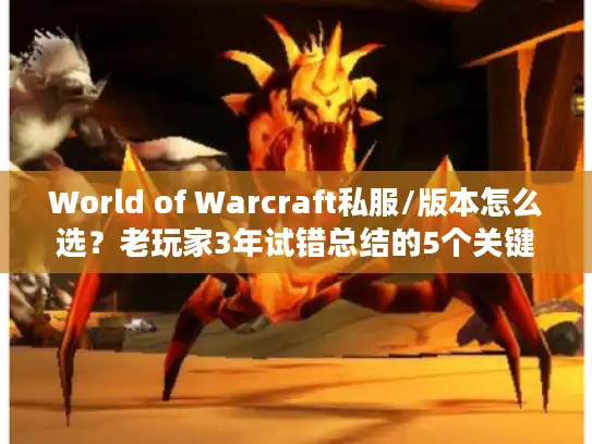 World of Warcraft私服/版本怎么选？老玩家3年试错总结的5个关键判断法