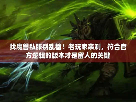 找魔兽私服别乱撞！老玩家亲测，符合官方逻辑的版本才是留人的关键