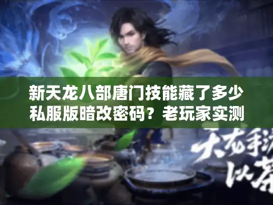 新天龙八部唐门技能藏了多少私服版暗改密码？老玩家实测10个版本才摸清