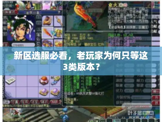 新区选服必看，老玩家为何只等这3类版本？