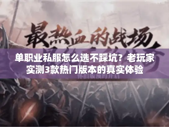 单职业私服怎么选不踩坑？老玩家实测3款热门版本的真实体验