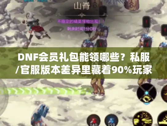 DNF会员礼包能领哪些？私服/官服版本差异里藏着90%玩家没摸到的福利密码