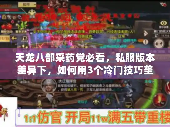 天龙八部采药党必看，私服版本差异下，如何用3个冷门技巧垄断药材市场？