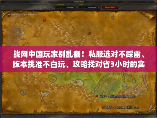 战网中国玩家别乱翻!私服选对不踩雷、版本挑准不白玩、攻略找对省3小时的实战技巧 战网中国玩家别乱翻!私服选对不踩雷、版本挑准不白玩、攻略找对省3小时的实战技巧