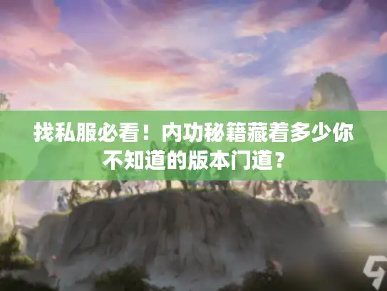 找私服必看！内功秘籍藏着多少你不知道的版本门道？