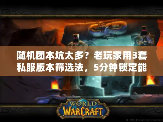 随机团本坑太多？老玩家用3套私服版本筛选法，5分钟锁定能爽刷的车