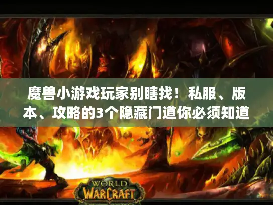 魔兽小游戏玩家别瞎找！私服、版本、攻略的3个隐藏门道你必须知道