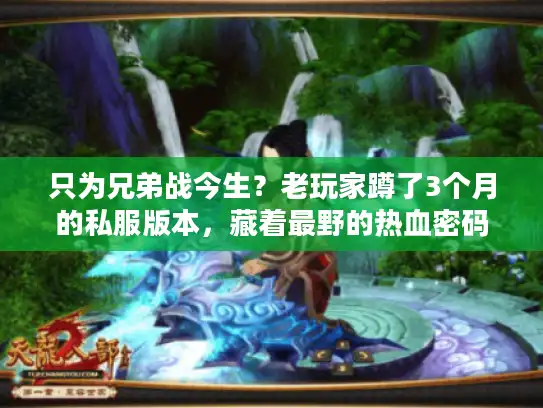 只为兄弟战今生？老玩家蹲了3个月的私服版本，藏着最野的热血密码