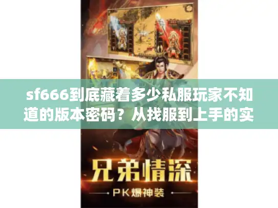 sf666到底藏着多少私服玩家不知道的版本密码？从找服到上手的实战避坑全流程