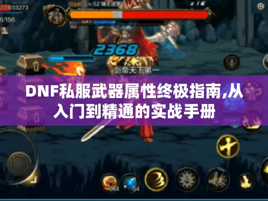 DNF私服武器属性终极指南,从入门到精通的实战手册
