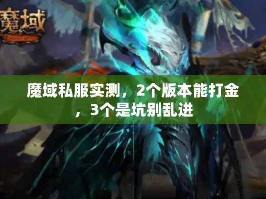 魔域私服实测，2个版本能打金，3个是坑别乱进