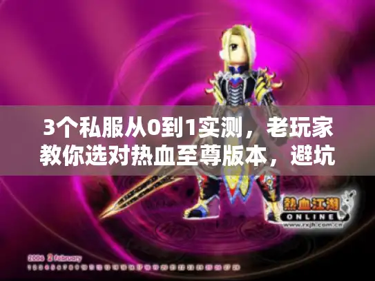 3个私服从0到1实测，老玩家教你选对热血至尊版本，避坑省钱指南