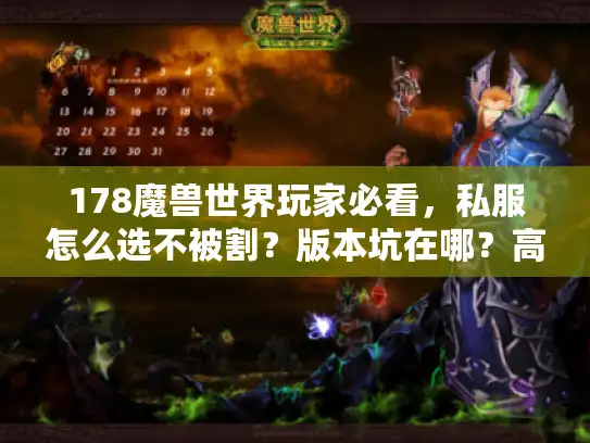 178魔兽世界玩家必看，私服怎么选不被割？版本坑在哪？高玩攻略藏着什么秘密