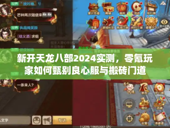 新开天龙八部2024实测，零氪玩家如何甄别良心服与搬砖门道