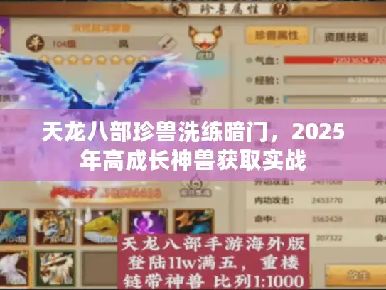 天龙八部珍兽洗练暗门，2025年高成长神兽获取实战