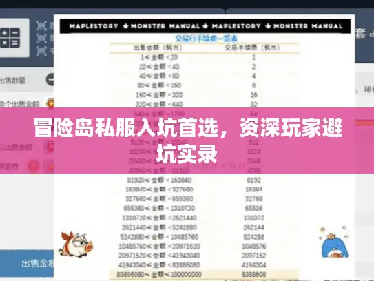 冒险岛私服入坑首选，资深玩家避坑实录