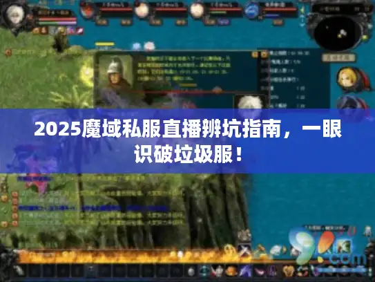 2025魔域私服直播辨坑指南，一眼识破垃圾服！