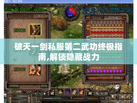 破天一剑私服第二武功终极指南,解锁隐藏战力