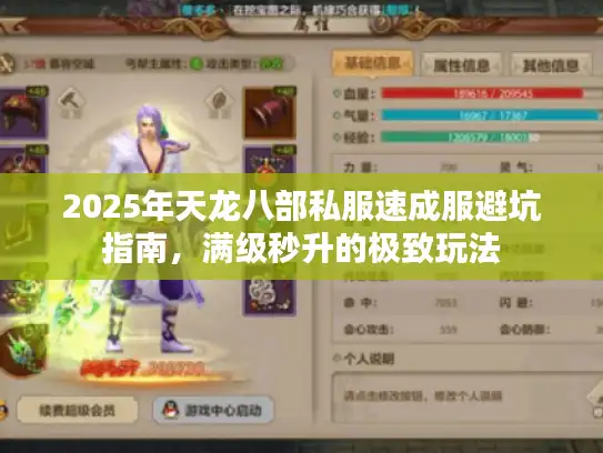 2025年天龙八部私服速成服避坑指南，满级秒升的极致玩法