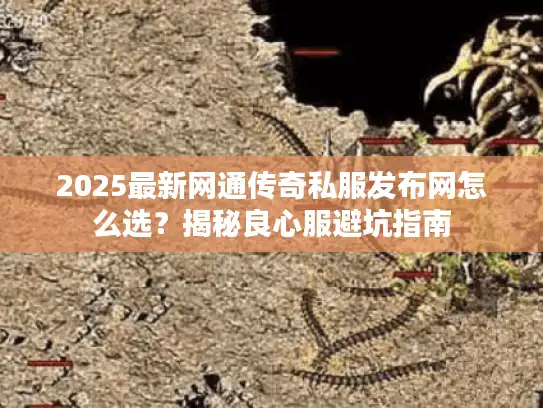 2025最新网通传奇私服发布网怎么选？揭秘良心服避坑指南