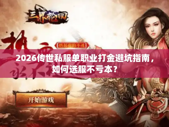 2026传世私服单职业打金避坑指南，如何选服不亏本？