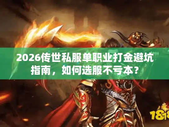 2026传世私服单职业打金避坑指南，如何选服不亏本？