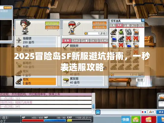 2025冒险岛SF新服避坑指南,一秒表选服攻略 2025冒险岛SF新服避坑指南,一秒表选服攻略
