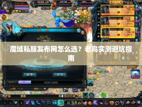魔域私服发布网怎么选？老鸟实测避坑指南