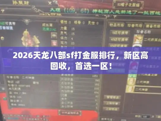 2026天龙八部sf打金服排行,新区高回收,首选一区! 2026天龙八部sf打金服排行,新区高回收,首选一区!