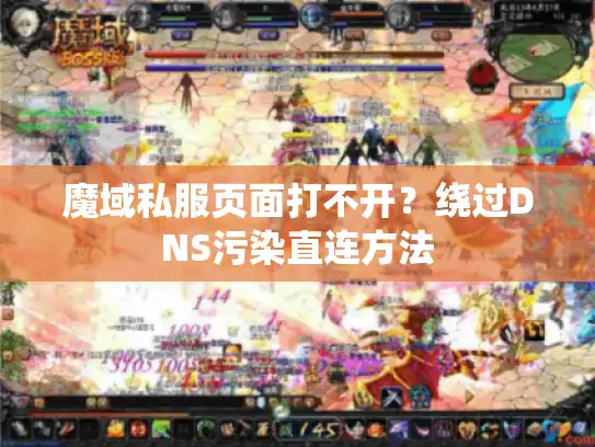 魔域私服页面打不开？绕过DNS污染直连方法