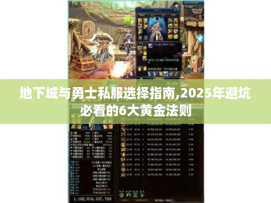 地下城与勇士私服选择指南,2025年避坑必看的6大黄金法则
