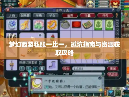 梦幻西游私服一比一,避坑指南与资源获取攻略 梦幻西游私服一比一,避坑指南与资源获取攻略