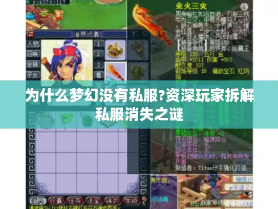 为什么梦幻没有私服?资深玩家拆解私服消失之谜