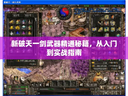新破天一剑武器精通秘籍，从入门到实战指南