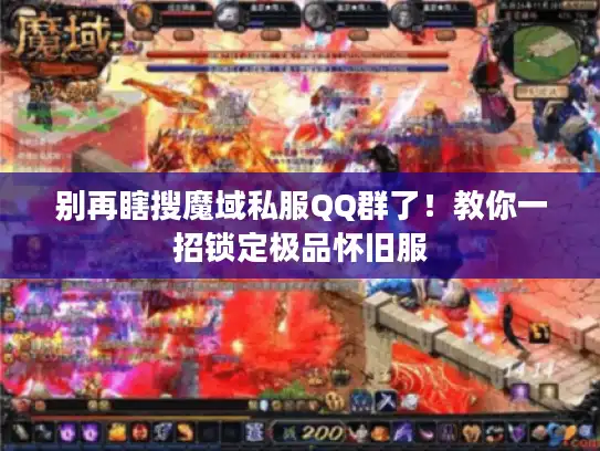 别再瞎搜魔域私服QQ群了！教你一招锁定极品怀旧服