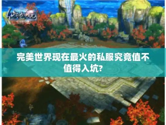 完美世界现在最火的私服究竟值不值得入坑?