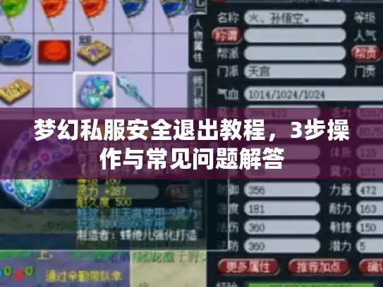 梦幻私服安全退出教程，3步操作与常见问题解答