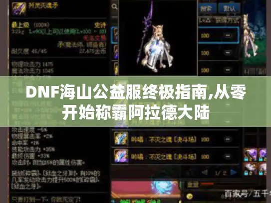 DNF海山公益服终极指南,从零开始称霸阿拉德大陆 DNF海山公益服终极指南,从零开始称霸阿拉德大陆