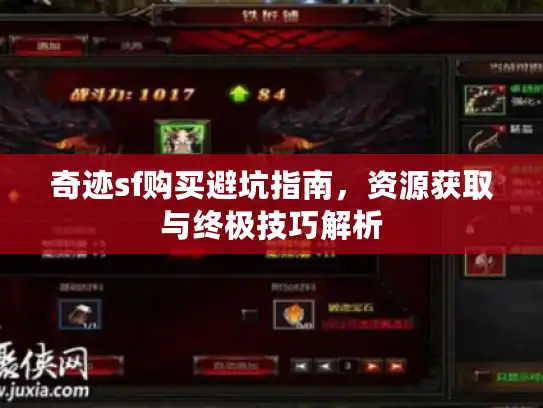 奇迹sf购买避坑指南，资源获取与终极技巧解析